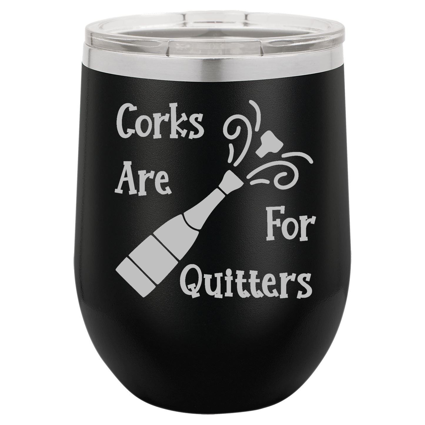 Black 12oz Stemless Wine Tumbler