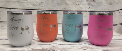 Mommy's Sippy Cup 12oz Wine Tumbler