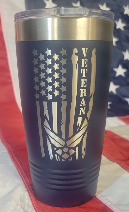 20oz Air Force Navy Blue Tumbler