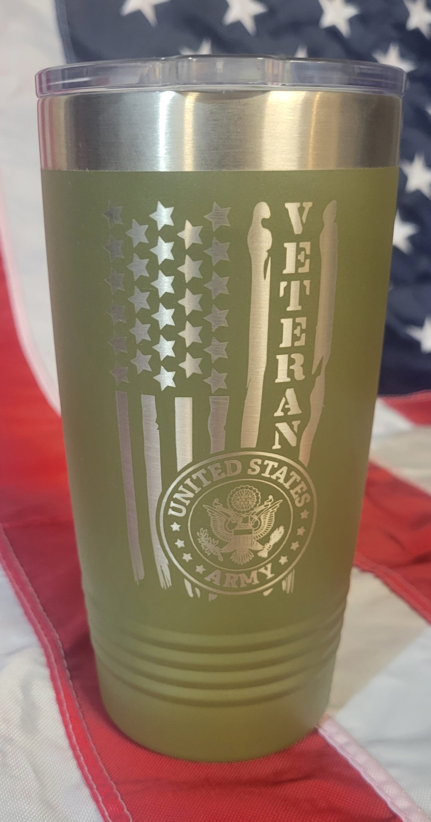 20oz Army Military Green Tumbler