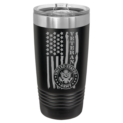 20oz Black Army Tumbler