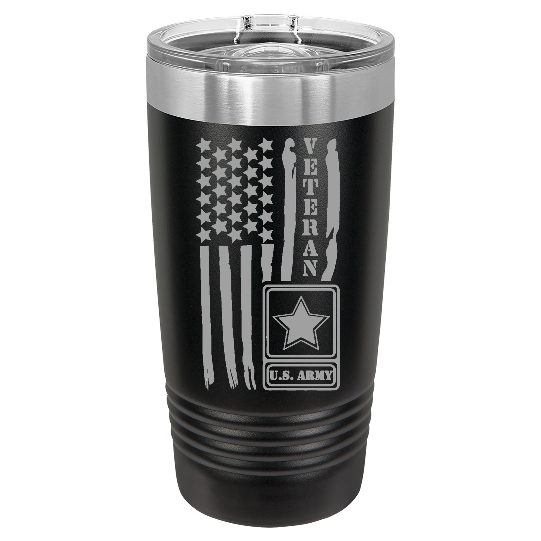 20oz Black Army Tumbler