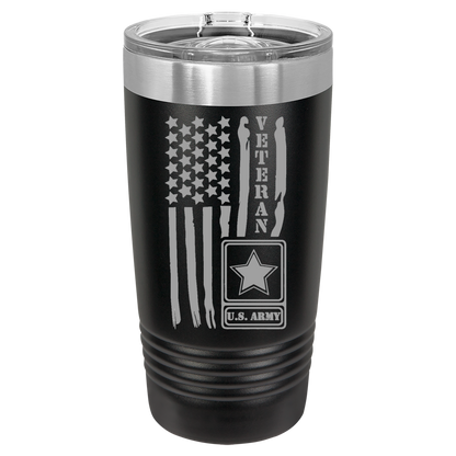 20oz Black Army Tumbler