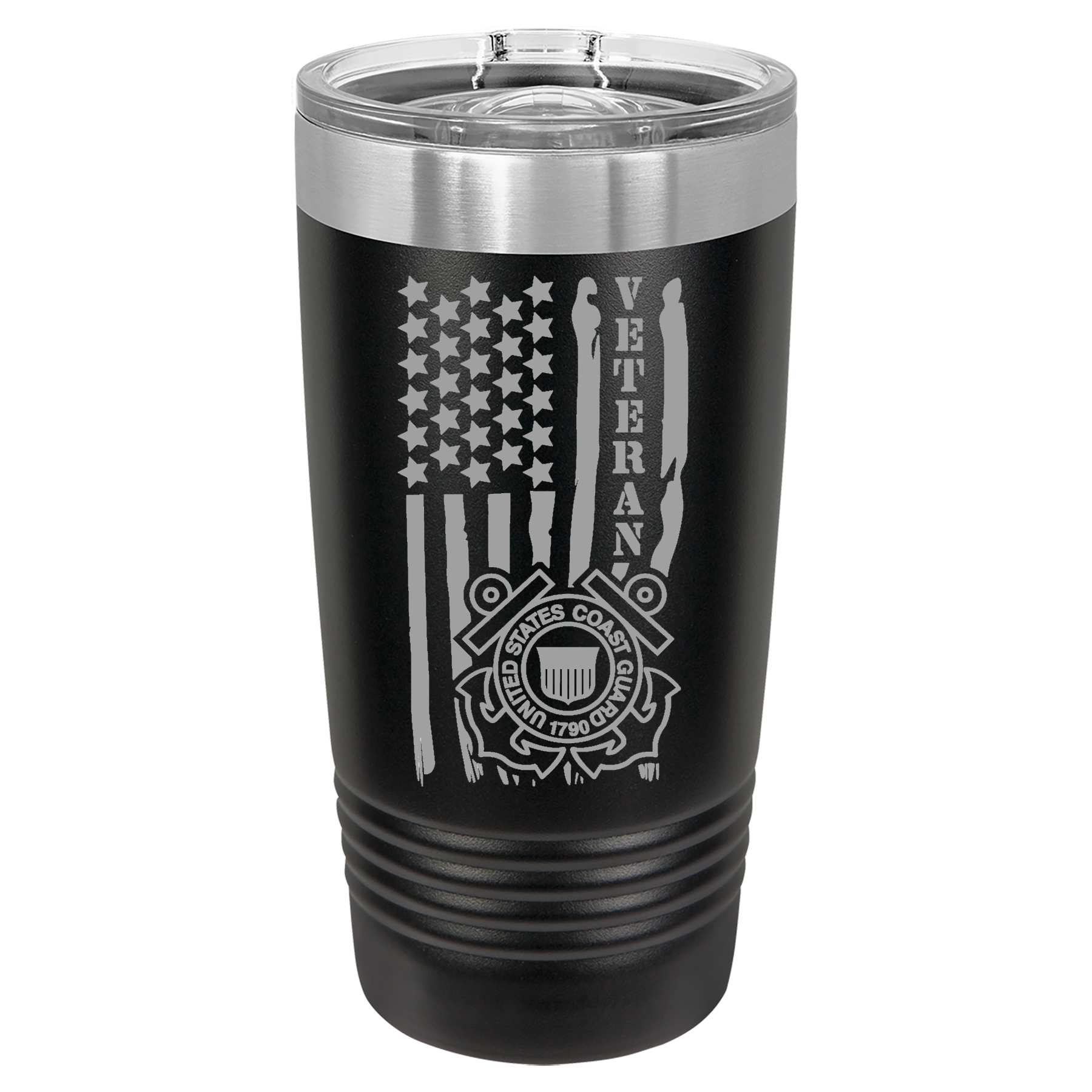 20oz Black Coast Guard Tumbler