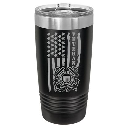 20oz Black Coast Guard Tumbler