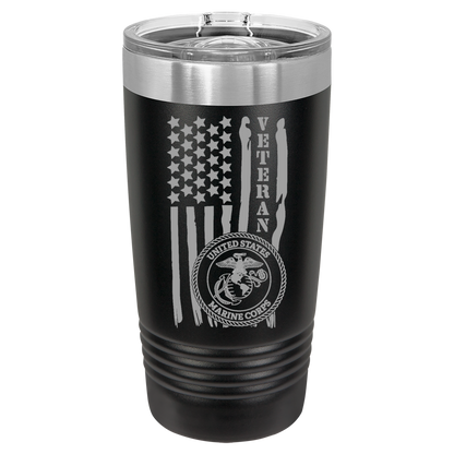 20oz Black Marine Corps Tumbler