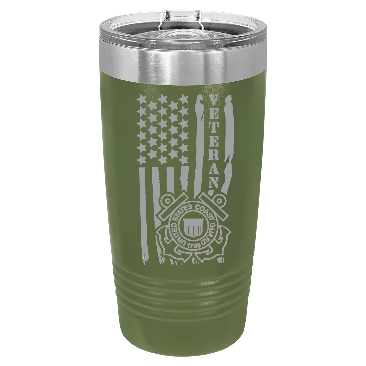 20oz Military Green Coast Guard Tumbler