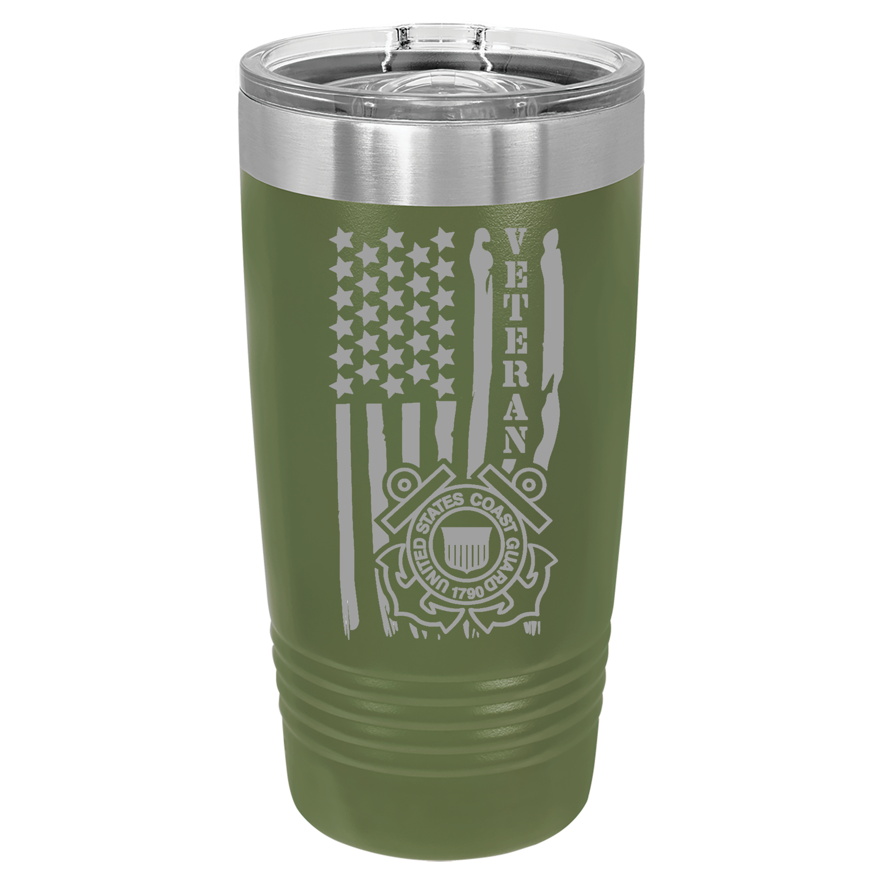 20oz Military Green Coast Guard Tumbler