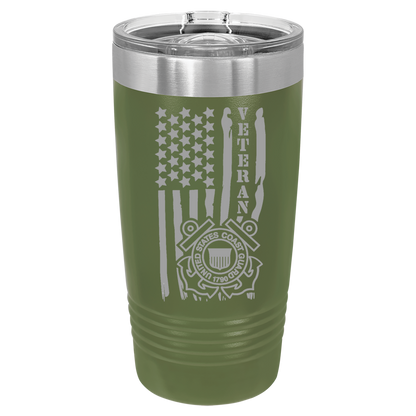 20oz Military Green Coast Guard Tumbler