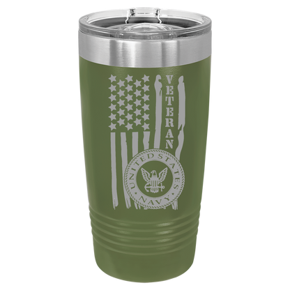 20oz Military Green Navy Tumbler