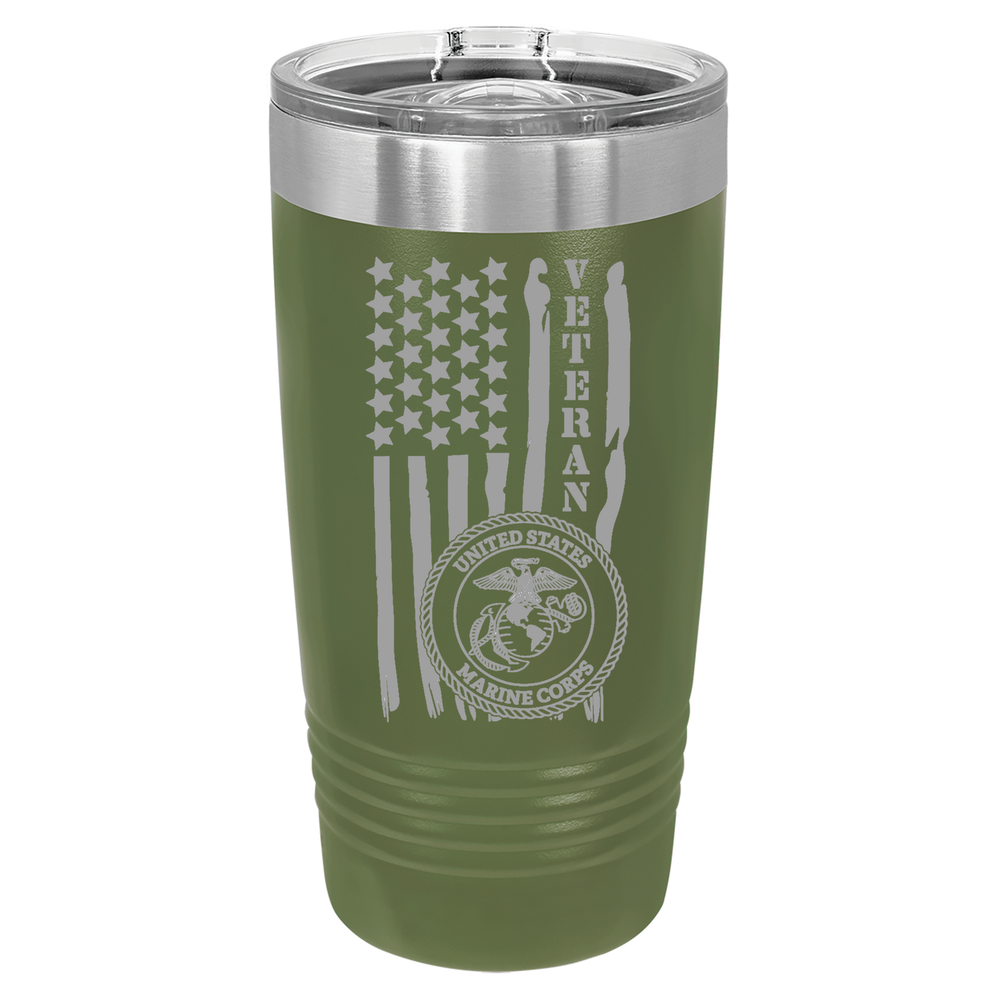 20oz Military Green Marine Corps Tumbler