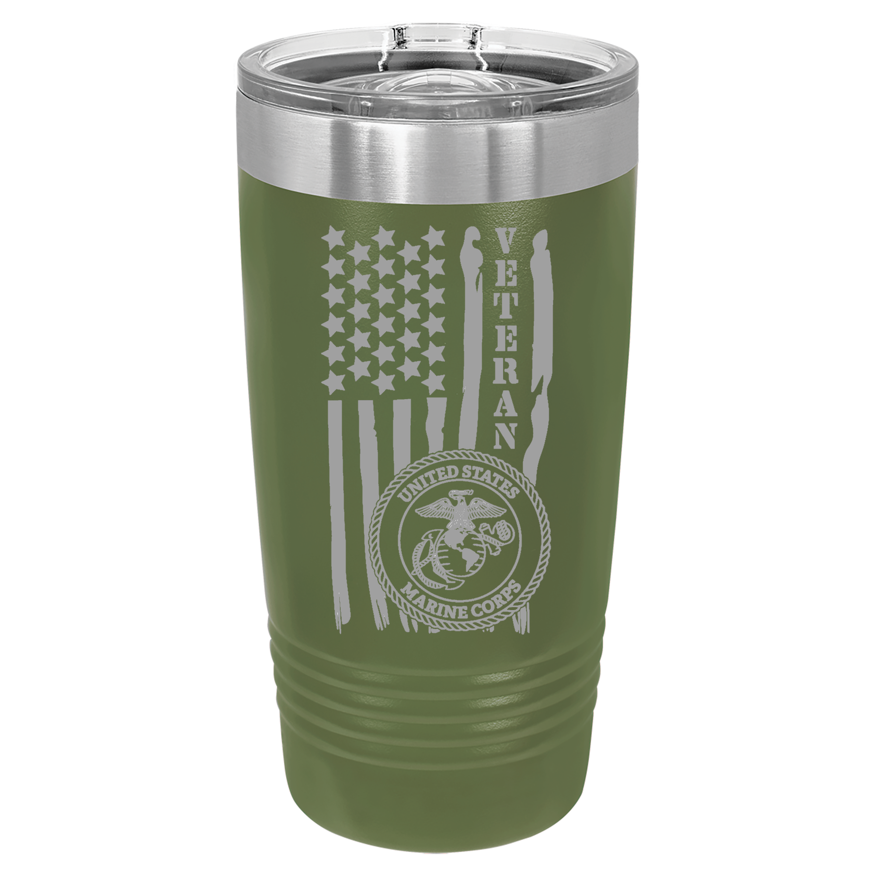 20oz Military Green Marine Corps Tumbler