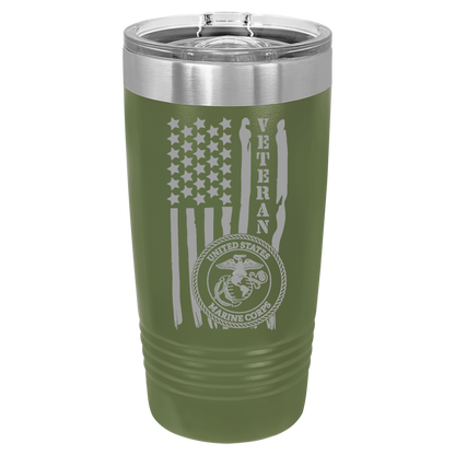 20oz Military Green Marine Corps Tumbler