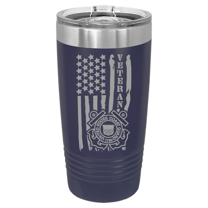 20oz Navy Coast Guard Tumbler