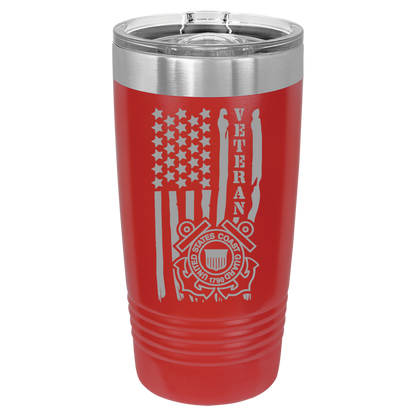 20oz Red Coast Guard Tumbler