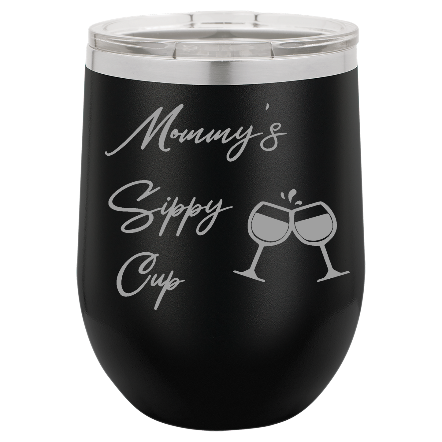 Black 12oz Stemless Wine Tumbler