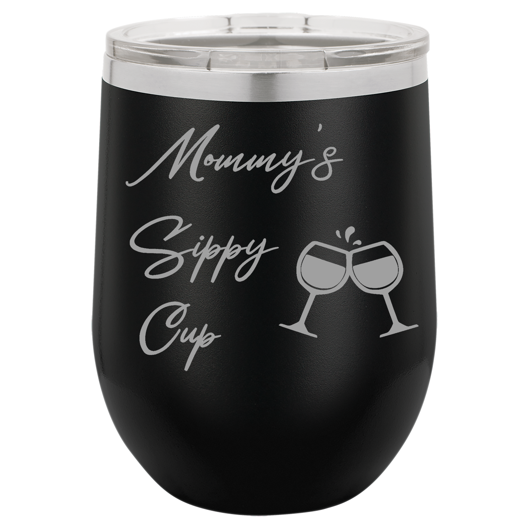 Black 12oz Stemless Wine Tumbler