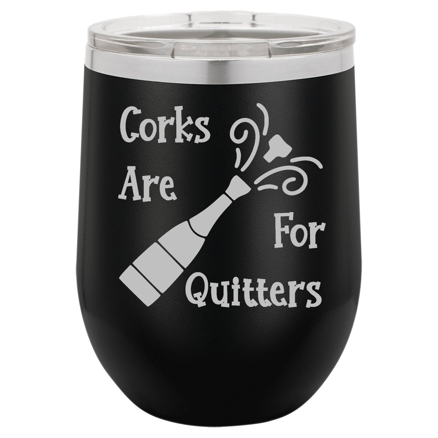 Black 12oz Stemless Wine Tumbler