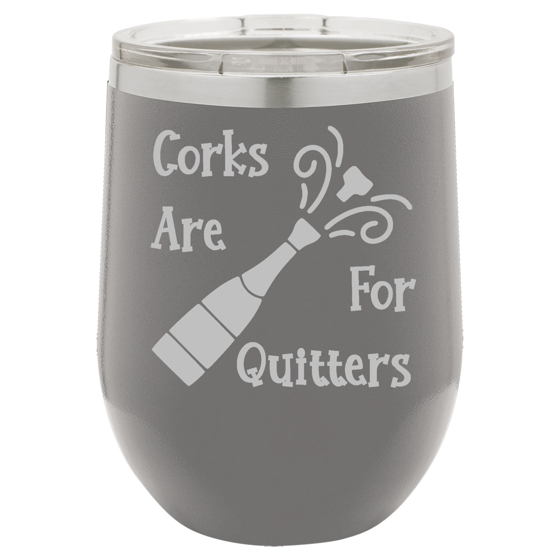 Gray 12oz Stemless Wine Tumbler