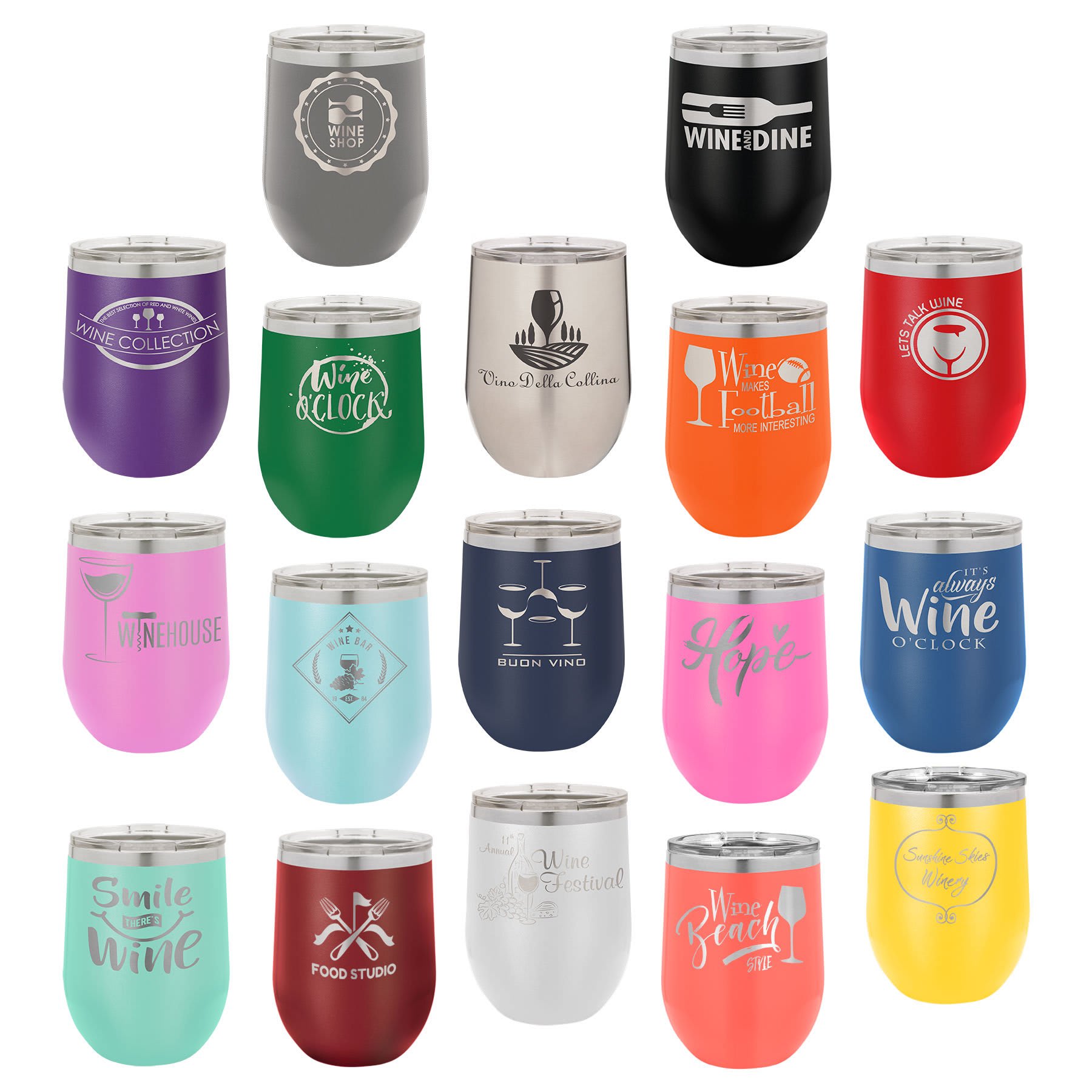 12oz Stemless Wine Tumbler Collection