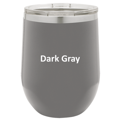 Dark Gray Mommy's Sippy Cup 12oz Wine Tumbler