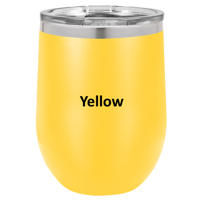 Yellow Mommy's Sippy Cup 12oz Wine Tumbler