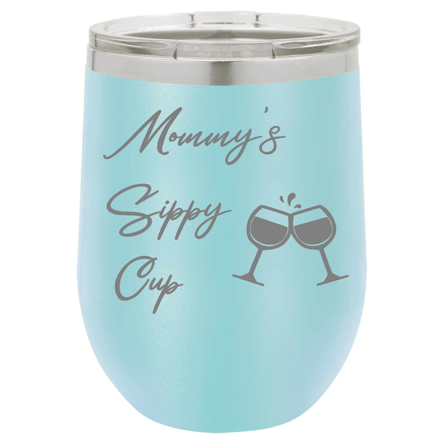 Light Blue 12oz Stemless Wine Tumbler