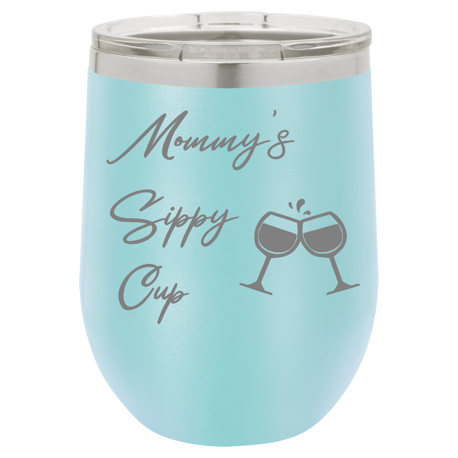 Light Blue 12oz Stemless Wine Tumbler