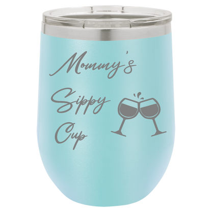 Light Blue 12oz Stemless Wine Tumbler