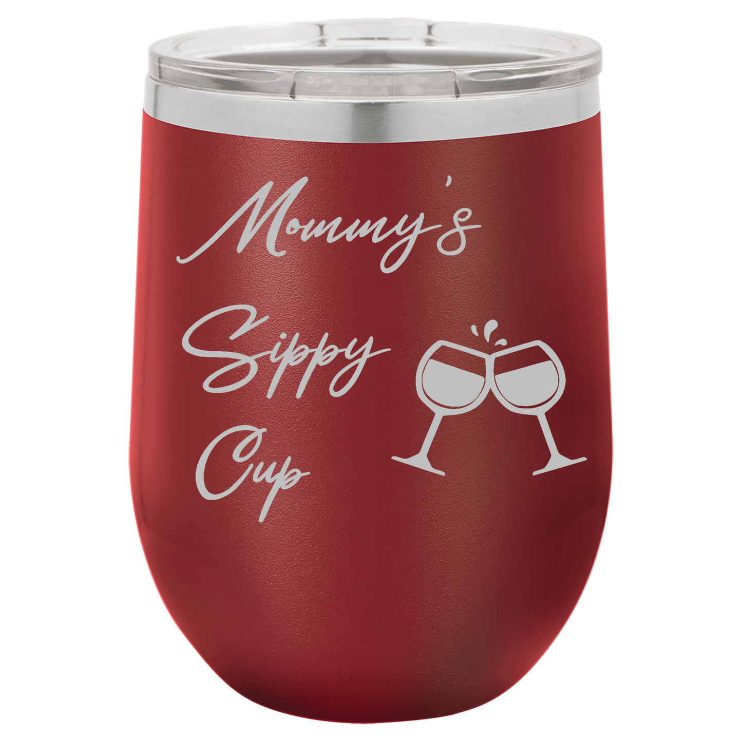 Maroon 12oz Stemless Wine Tumbler