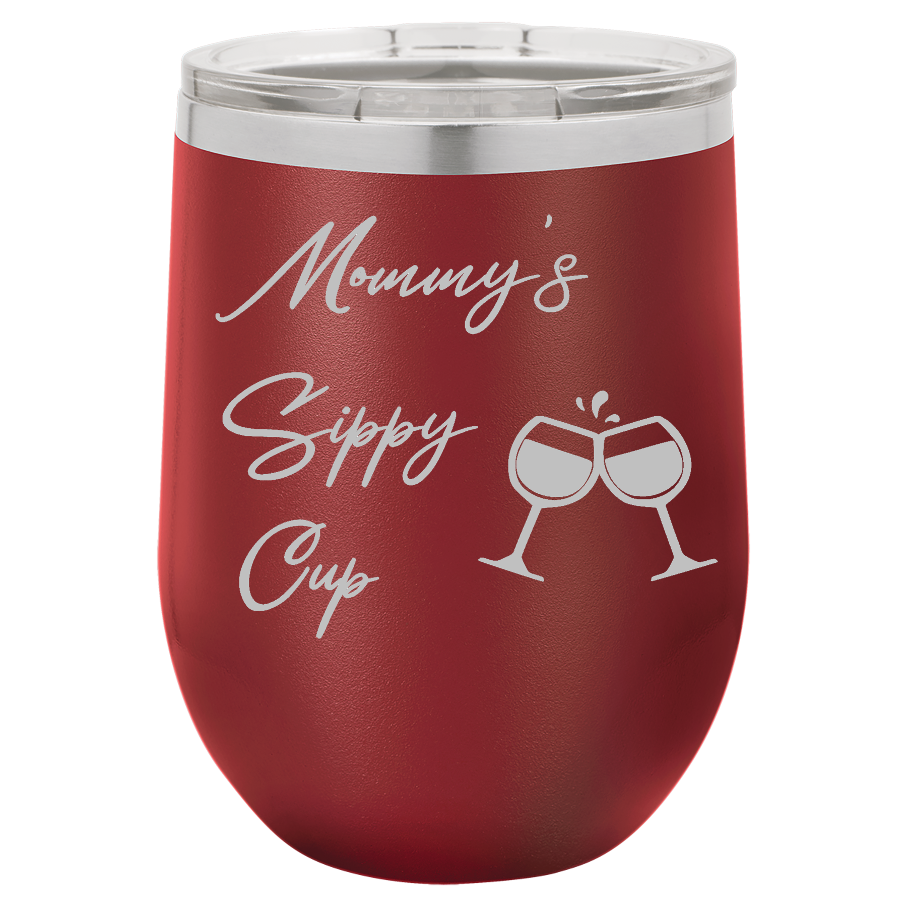 Maroon 12oz Stemless Wine Tumbler
