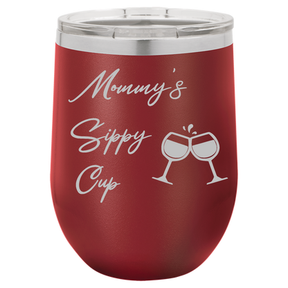 Maroon 12oz Stemless Wine Tumbler