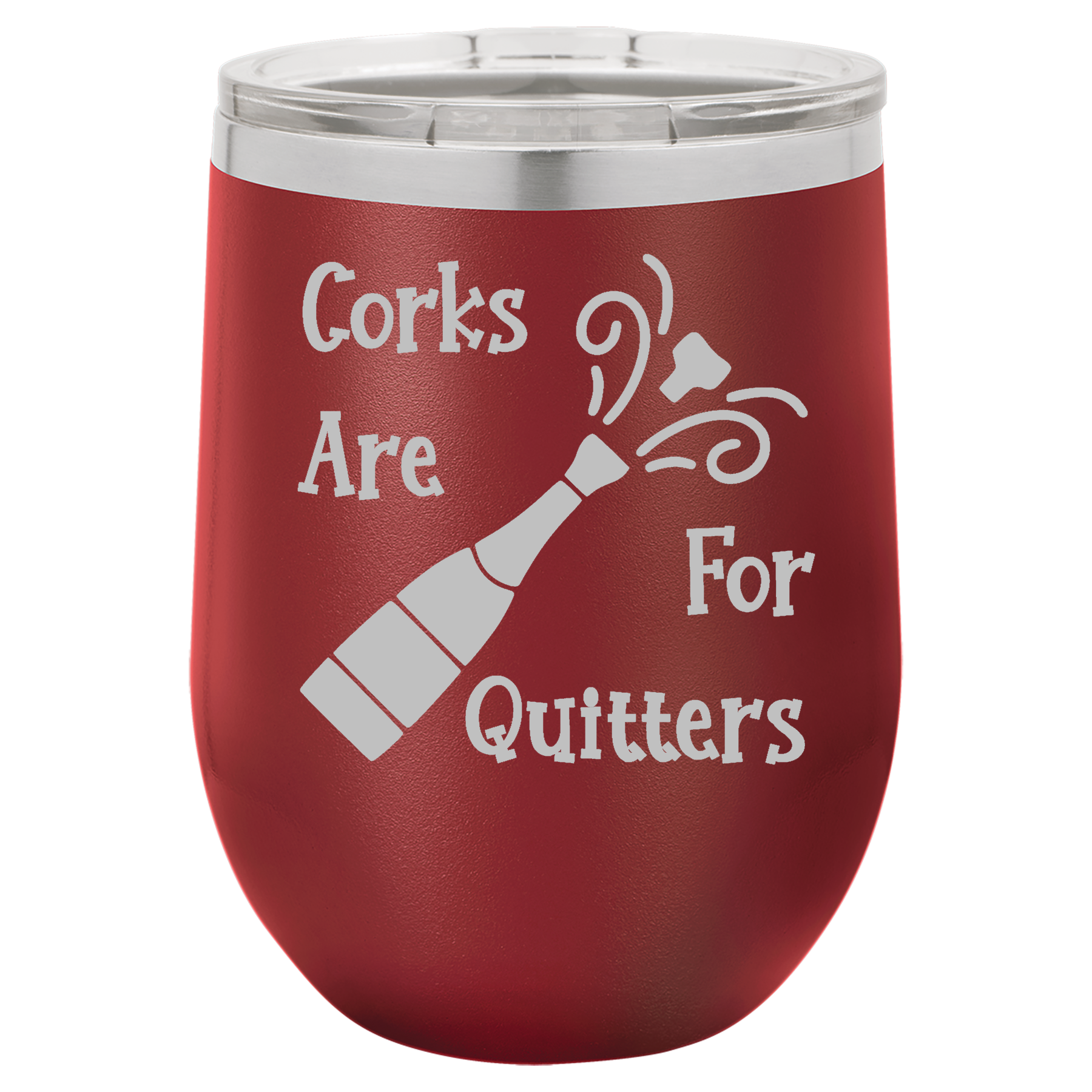 Maroon 12oz Stemless Wine Tumbler