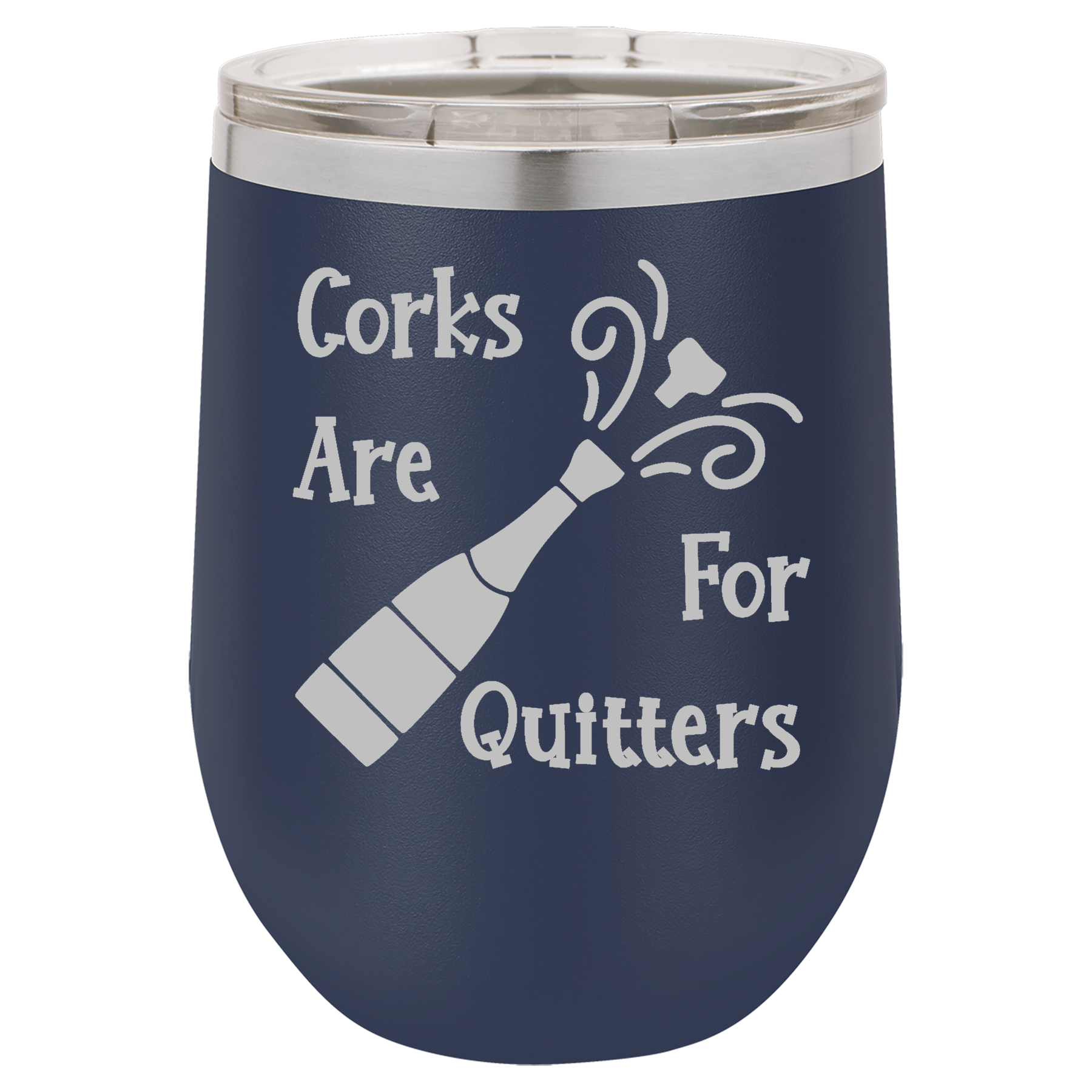 Navy Blue 12oz Stemless Wine Tumbler