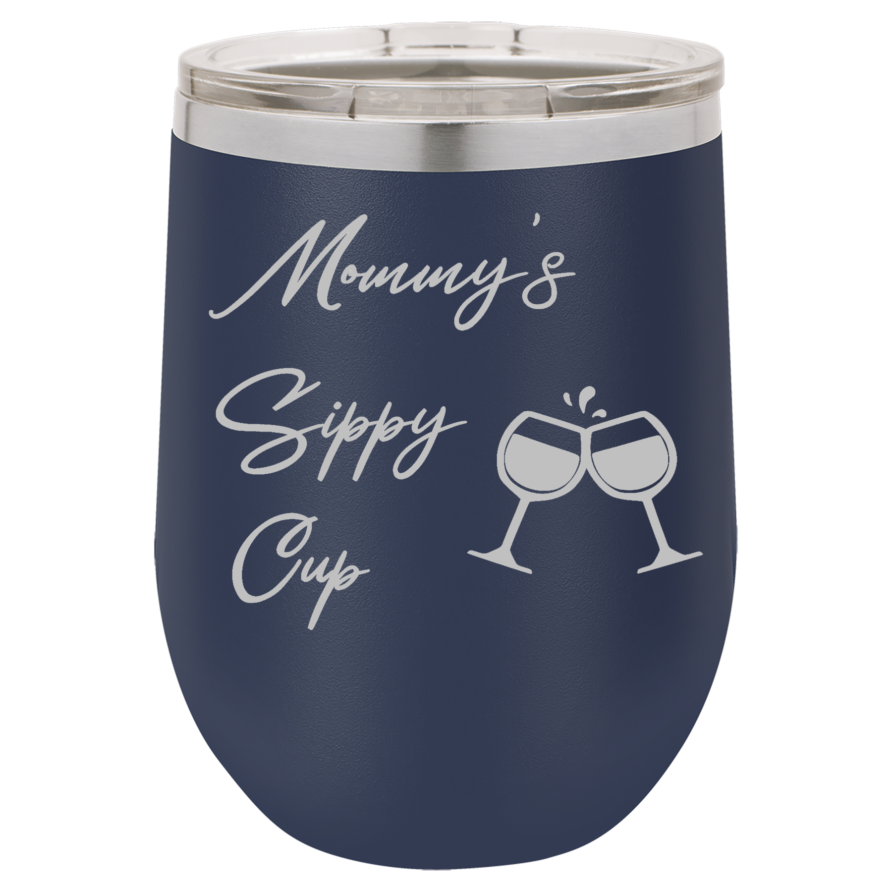 Navy Blue 12oz Stemless Wine Tumbler