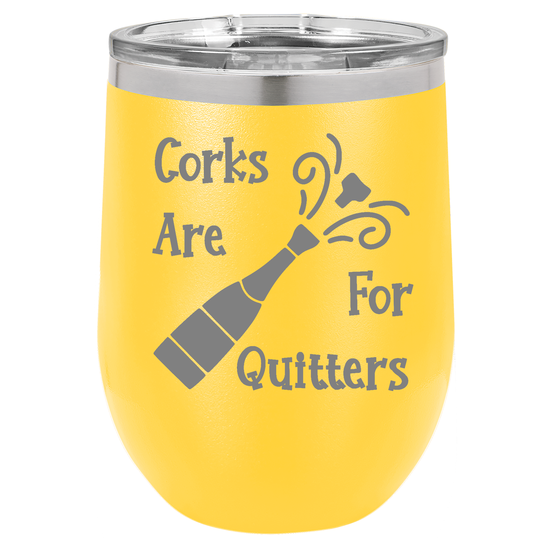 Yellow 12oz Stemless Wine Tumbler