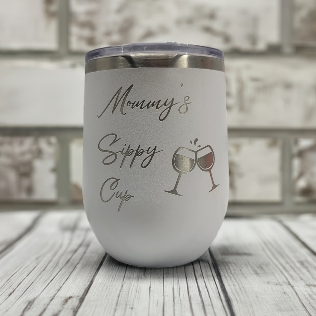 White 12oz Stemless Wine Tumbler