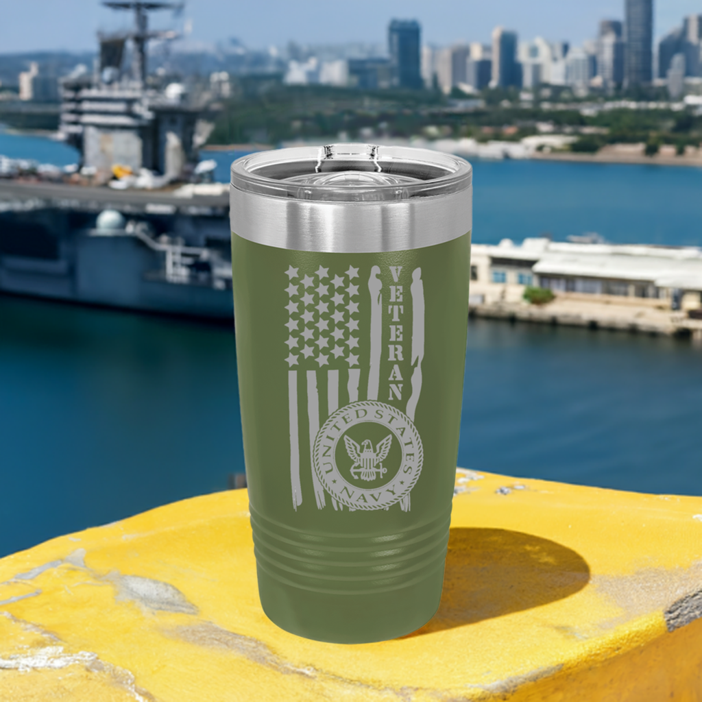 20oz Military Green Navy Tumbler