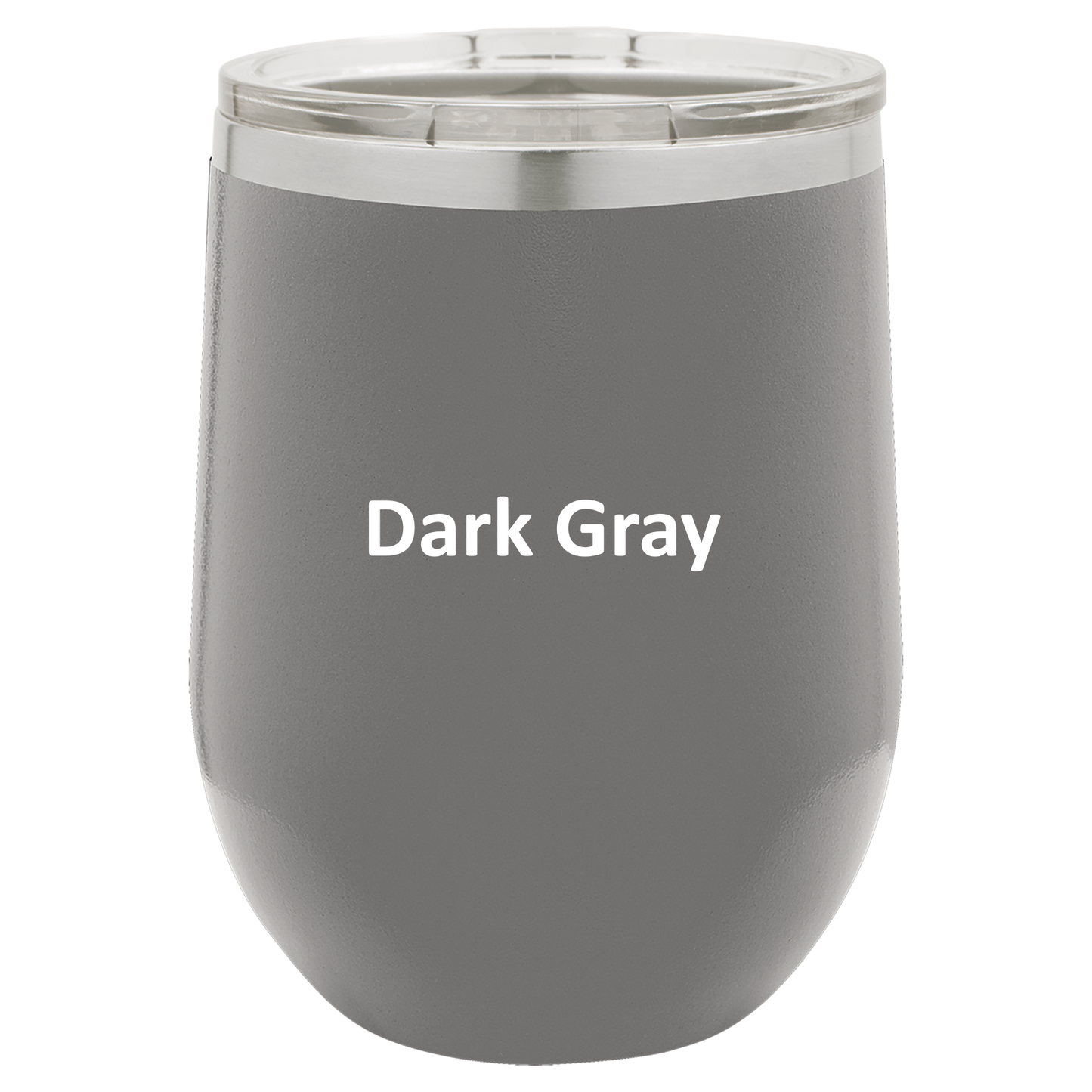 Dark Gray 12oz Stemless Wine Tumbler