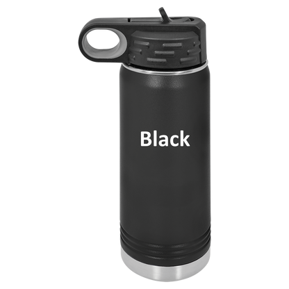 Black 20oz Water Bottle