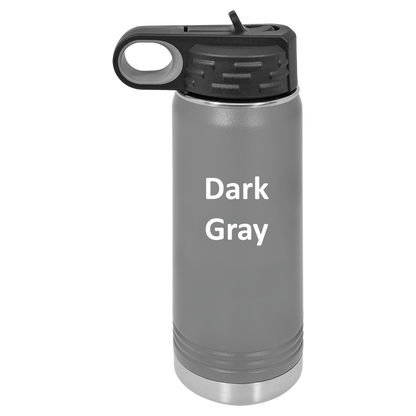Dark Gray 20oz Water Bottle