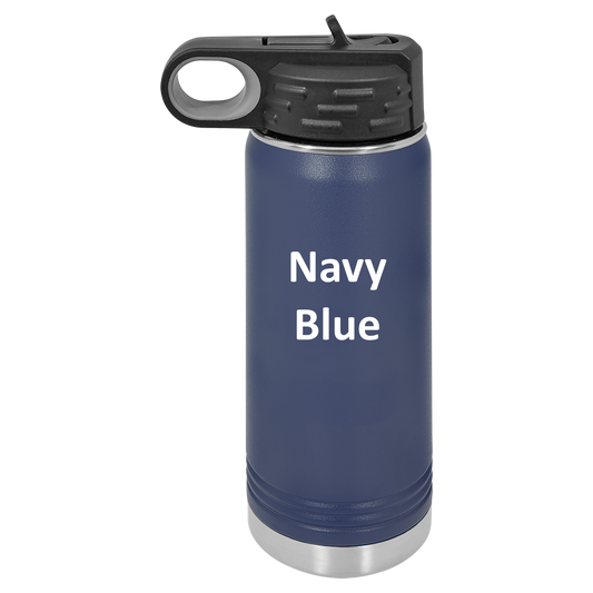 Navy 20oz Water Bottle