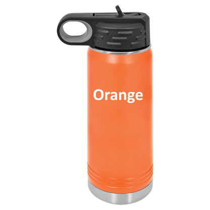 Orange 20oz Water Bottle