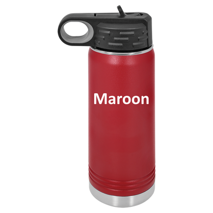 Maroon 20oz Water Bottle