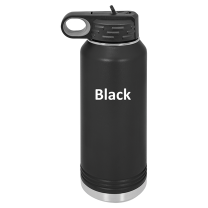 Black 40oz Water Bottle