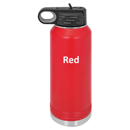 Red 32oz Water Bottle