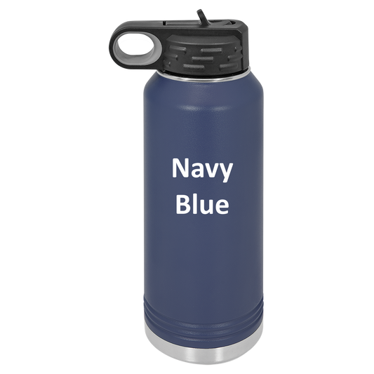 Navy 32oz Water Bottle