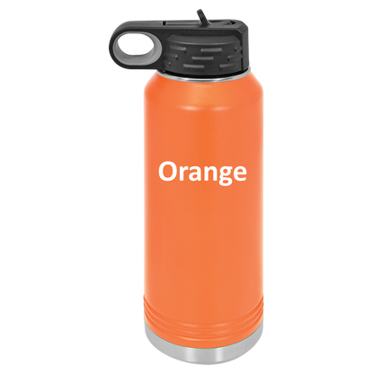 Orange 32oz Water Bottle
