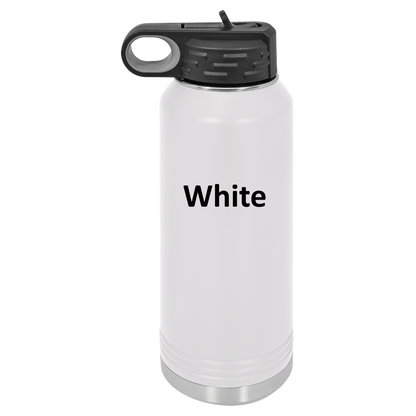 White 32oz Water Bottle